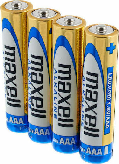 Maxell 4 Pack Alkaline Batteries AAA 1.5V