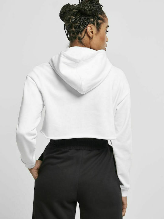 Starter ST168 Women's Cropped Hooded Sweatshirt White ST168-00220