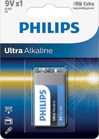 Philips Ultra Αλκαλική Μπαταρία 9V 1τμχ