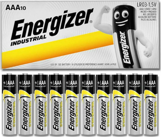 Energizer Industrial Αλκαλικές Μπαταρίες AAA 1.5V 10τμχ
