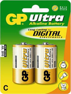 GP Batteries Ultra Αλκαλικές Μπαταρίες C 1.5V 2τμχ
