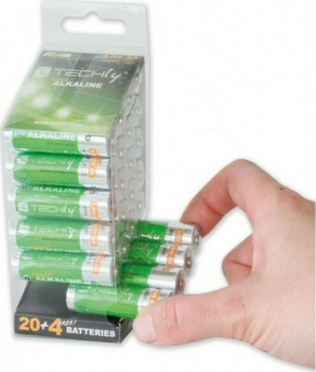 Techly Alkaline Batterien AA 1.5V 24Stück IBT-KAP-LR06-B24T