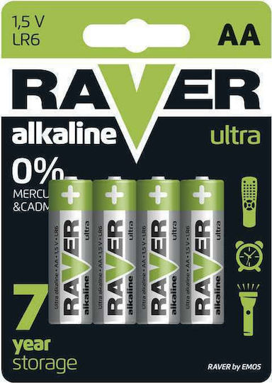 Emos Raver Ultra Alkaline Batterien AA 1.5V 4Stück