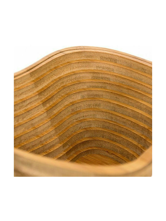 Relaxdays Fruit Bowl Wooden Brown 27x22.5x30cm