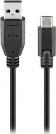 Goobay Редовна USB 2.0 Кабел USB-C мъжки - USB-A мъжки 15W Черен 0.5м (55467)