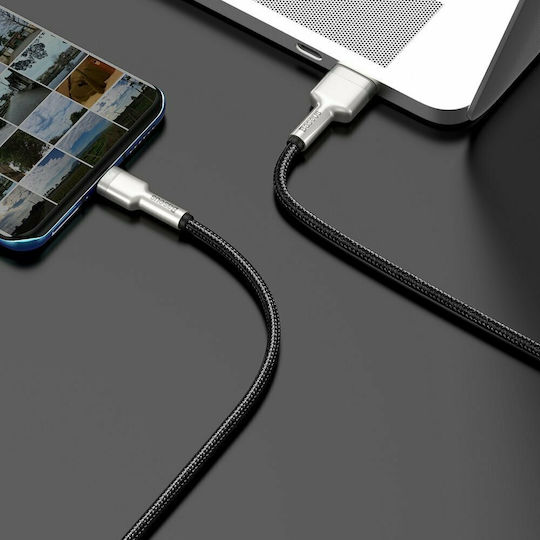 Baseus Cafule Braided USB 2.0 Cable USB-C Male - USB-A 66W PD Black 0.25m CAKF000001