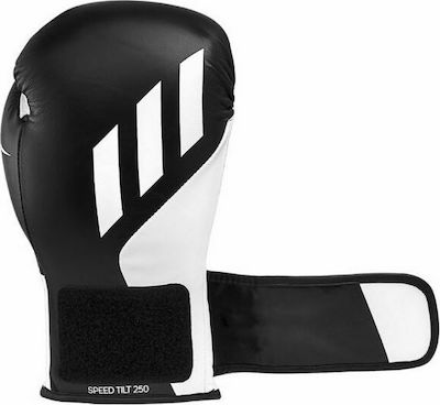 Adidas Hybrid Synthetic Leather Boxing Competition Gloves Black