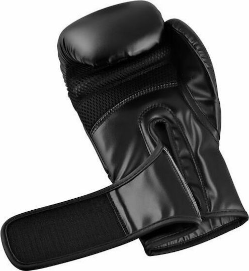 adidas Hybrid 80 Kids Boxing Gloves made of Synthetic Leather for Match Black/Black