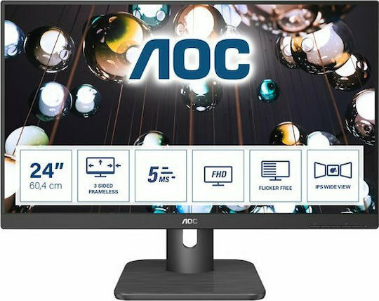 AOC 24E1Q IPS Monitor 23.8" FHD 1920x1080 με Χρόνο Απόκρισης 5ms GTG