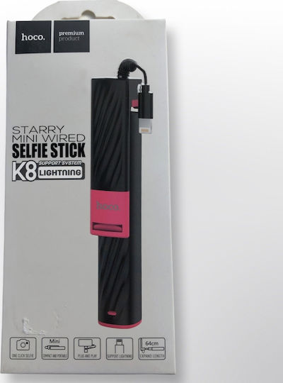 Hoco K8 Selfie Stick with 3.5mm Cable Black HOC-K8i-BK