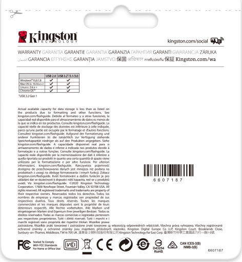 Kingston DataTraveler Kyson 128GB USB 3.2 Stick Silver