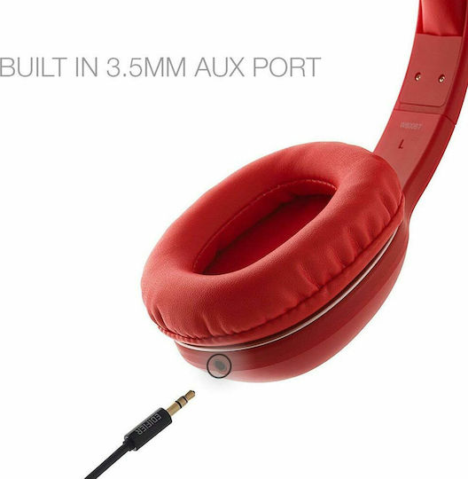 Edifier W800BT Plus Wireless / Wired Over Ear Headphones with Radio with 55 hours of Operation Red