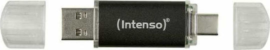 Intenso Twist Line 64GB USB 2.0 Stick with connection USB-A & USB-C Black