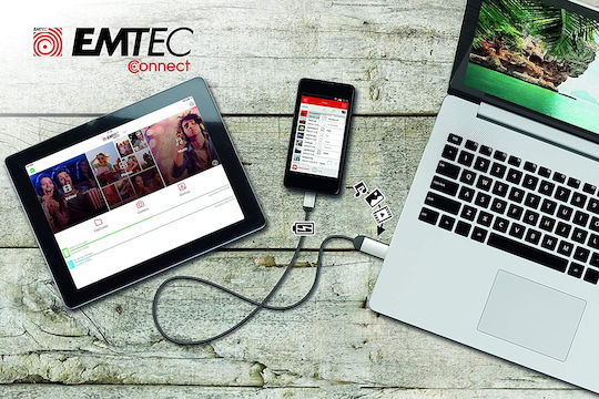 Emtec T750B 32GB USB 3.1 Stick mit Verbindung Micro-USB-B & USB-A Schwarz