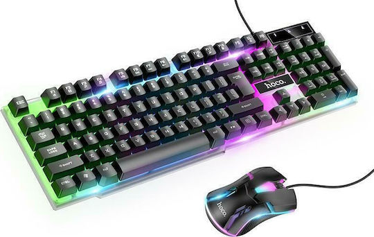 Hoco GM11 Terrific Glowing Set Gaming Tastatur mit RGB-Beleuchtung & Maus (Englisch US)