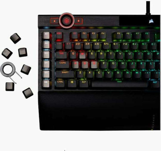 Corsair K100 RGB Optical Гейминг Механична Клавиатура с Corsair OPX суичове и RGB подсветка (Английски US) Черен