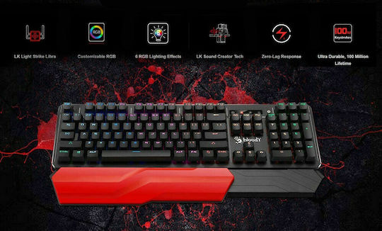 A4Tech Bloody B975 Gaming Μηχανικό Πληκτρολόγιο με LK Libra Brown διακόπτες και RGB φωτισμό (Αγγλικό US)