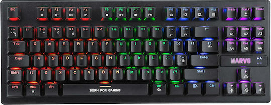 Marvo KG901 Gaming Tastatură Mecanică Tenkeyless cu Custom Blue comutatoare și iluminare RGB (Engleză US)
