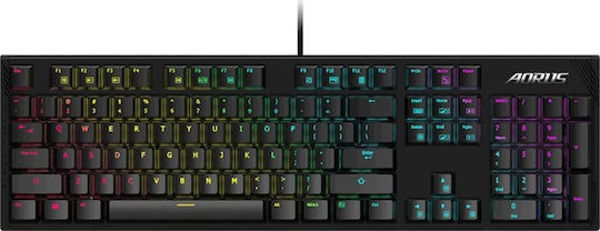 Gigabyte Aorus K1 Gaming Mechanische Tastatur mit Cherry MX Rot Schaltern und RGB-Beleuchtung (Englisch US)