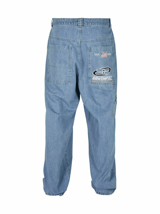 SP060 Ανδρικό Παντελόνι Τζιν με Regular Baggy Εφαρμογή Midnight Blue