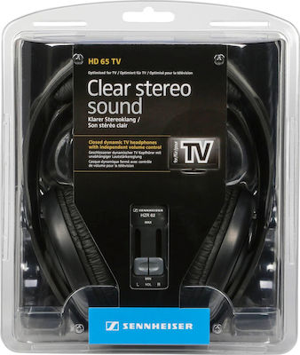 Sennheiser HD 65 TV Ενσύρματα Over Ear Ακουστικά Τηλεόρασης Μαύρα
