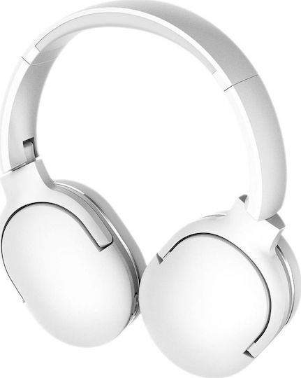 Baseus Encok D02 Pro Безжични / Жични On Ear Слушалки с 25 часа Работа и Бързо Зареждане Бели