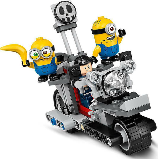 LEGO Minions Unstoppable Bike Chase Pentru 6+ Ani 136 Bucăți