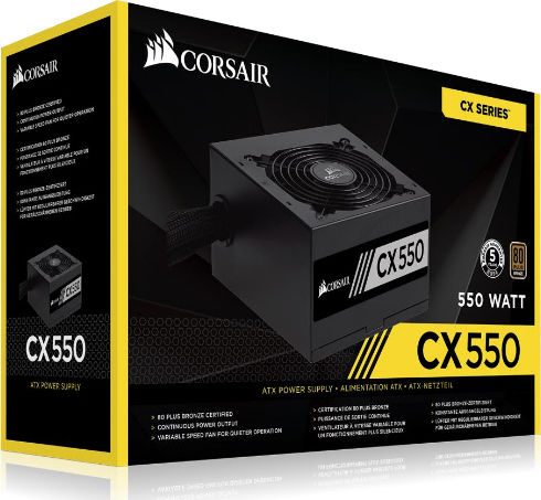 Corsair CX Series CX550 550W Μαύρο Τροφοδοτικό Υπολογιστή Full Wired 80 Plus Bronze