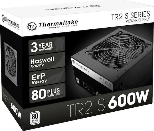 Thermaltake TR2 S 600W Black Computer Power Supply Full Wired 80 Plus Standard