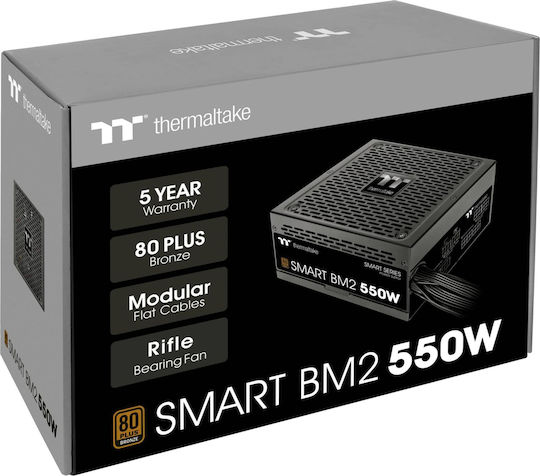 Thermaltake Smart BM2 550W Μαύρο Τροφοδοτικό Υπολογιστή Semi Modular 80 Plus Bronze