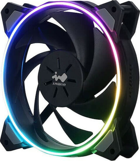 In Win Sirius Loop ASL120 Case Fan (1800rpm / 50cfm) με RGB Φωτισμό και Σύνδεση 4-Pin PWM 3τμχ
