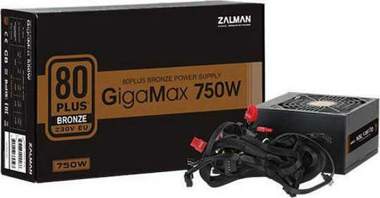 Zalman GigaMax ZM750-GVII 750W Schwarz Computer-Netzteil Voll verkabelt 80 Plus Bronze