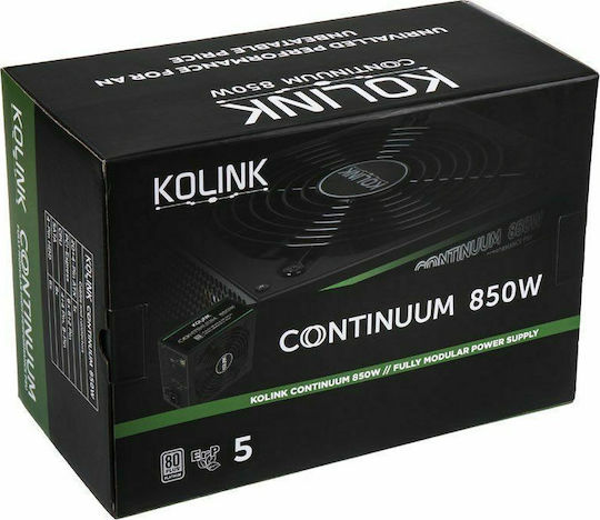 Kolink Continuum 850W Black Computer Power Supply Full Modular 80 Plus Platinum