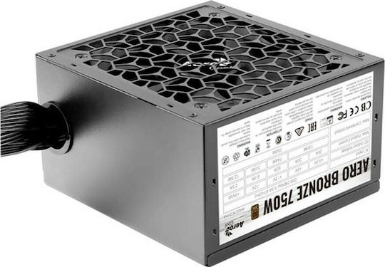 Aerocool Aero Bronze 750W Black Computer Power Supply Full Wired 80 Plus Bronze