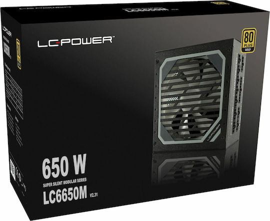 LC-Power LC6650M rev. 2.31 650W Черен Компютърно захранване Пълен модул 80 Plus Gold