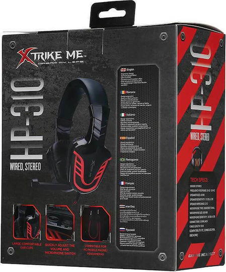 Xtrike Me HP-310 Over Ear Gaming Headset με σύνδεση 2x3.5mm