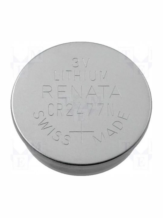 Renata Μπαταρία Λιθίου Ρολογιών CR2477N 3V 1τμχ