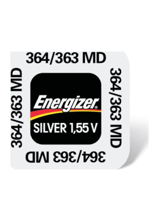 Energizer 364/363 Silver Oxide Watch Battery SR60 1.55V 1pcs