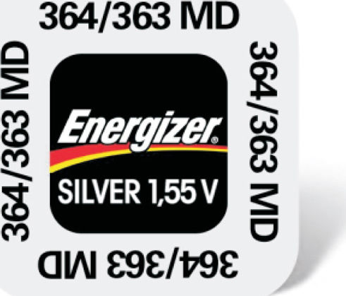 Energizer 364/363 Batterie Silber-Oxid für Uhren SR60 1.55V 1Stück