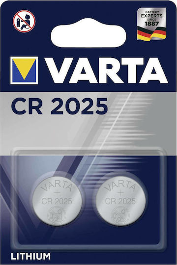 Varta Professional Electronics Μπαταρίες Λιθίου Ρολογιών CR2025 3V 2τμχ