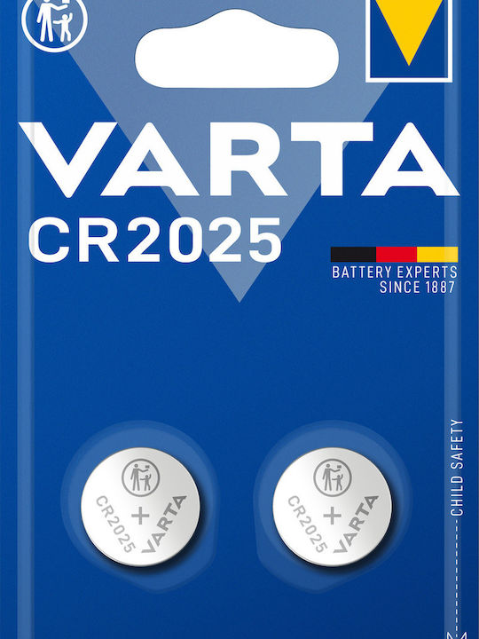 Varta Professional Electronics Μπαταρίες Λιθίου Ρολογιών CR2025 3V 2τμχ
