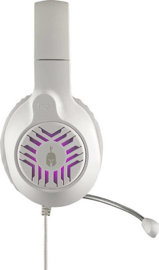 Spartan Gear Medusa Over Ear Gaming Headset με σύνδεση 3.5mm White/Grey