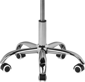 Cleio Wheeled Stool with Backrest 40cm Black