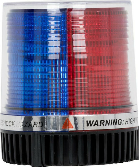 GloboStar Far Auto LED 12 / 24V Impermeabil cu Roșu / Albastru Iluminare