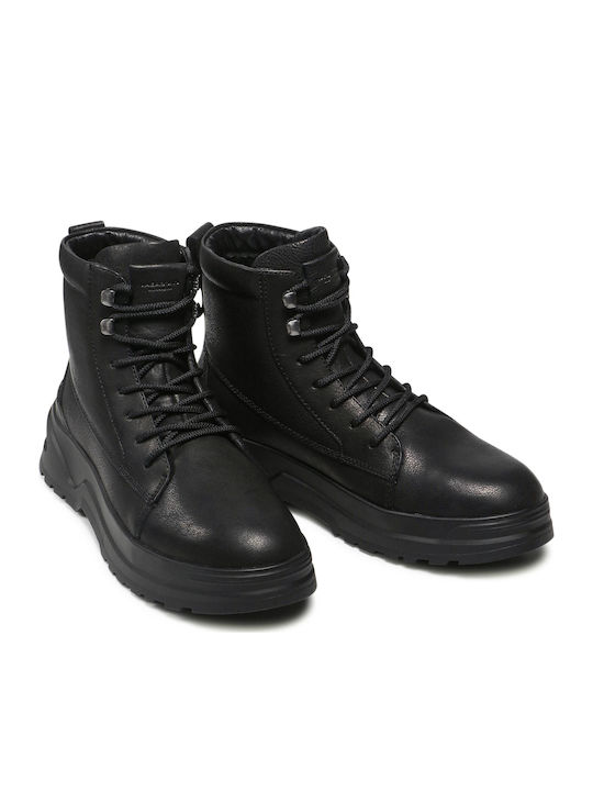 Isac Leather Black Boots