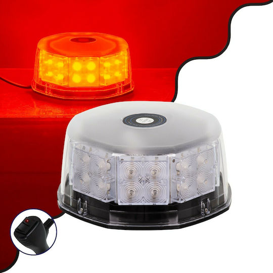 GloboStar Car Beacon LED 10 - 30V Waterproof with Red Lighting