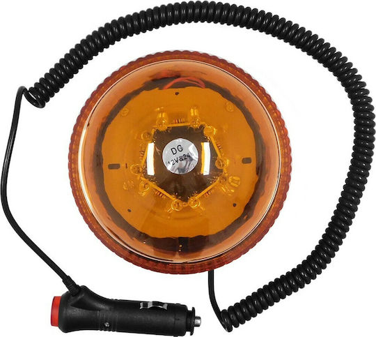 GloboStar Φάρος Αυτοκινήτου LED 10 - 30V Αδιάβροχος με Πορτοκαλί Φωτισμό