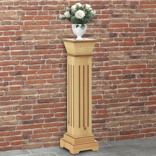 vidaXL Plant Stand Wooden Brown 17cmx17cmx66cmcm.