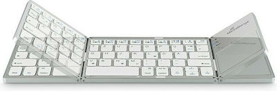 MediaRange MROS133-GR Wireless Bluetooth Keyboard Only Greek Silver