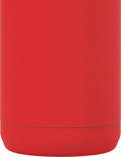 Quokka Solid Bottle Thermos Stainless Steel BPA Free 630ml Red with Mouthpiece